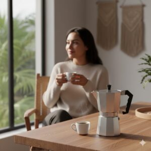 Moka italiana 400 ml para preparar café en estufa